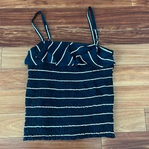 Abercrombie kids ruffled + smocked tank top